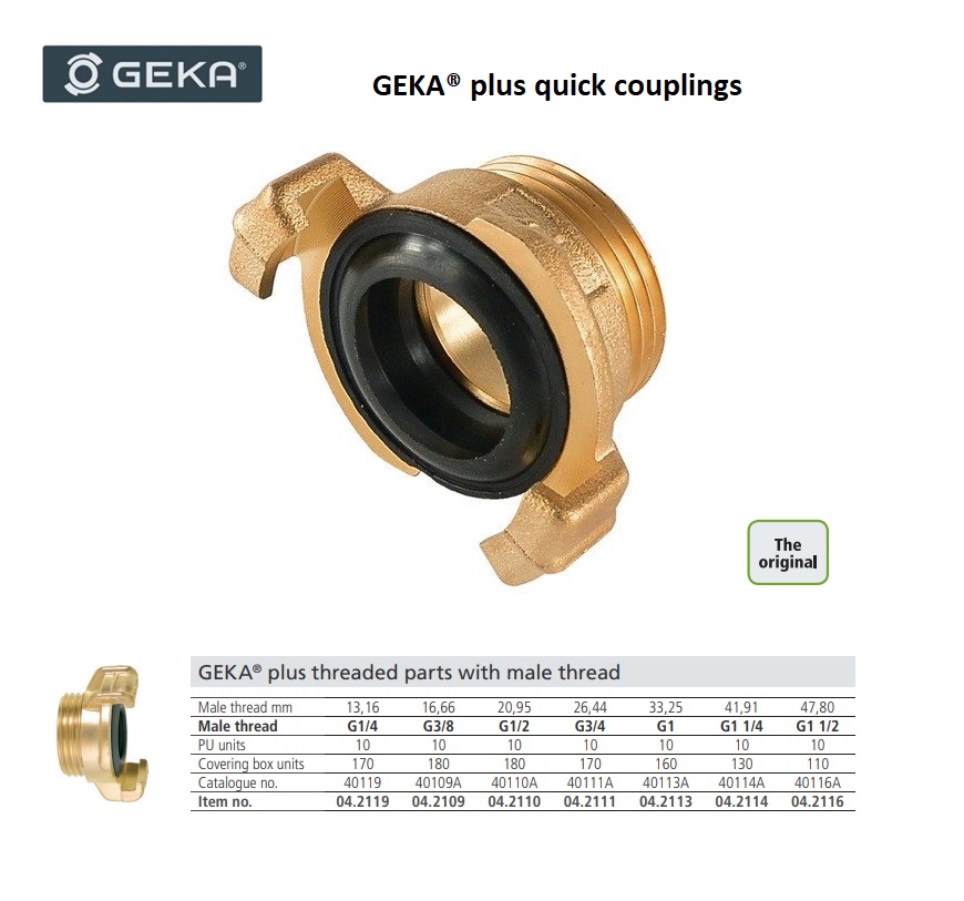 GEKA plus Snelkoppelingen met Binnendraad IG G 1/4