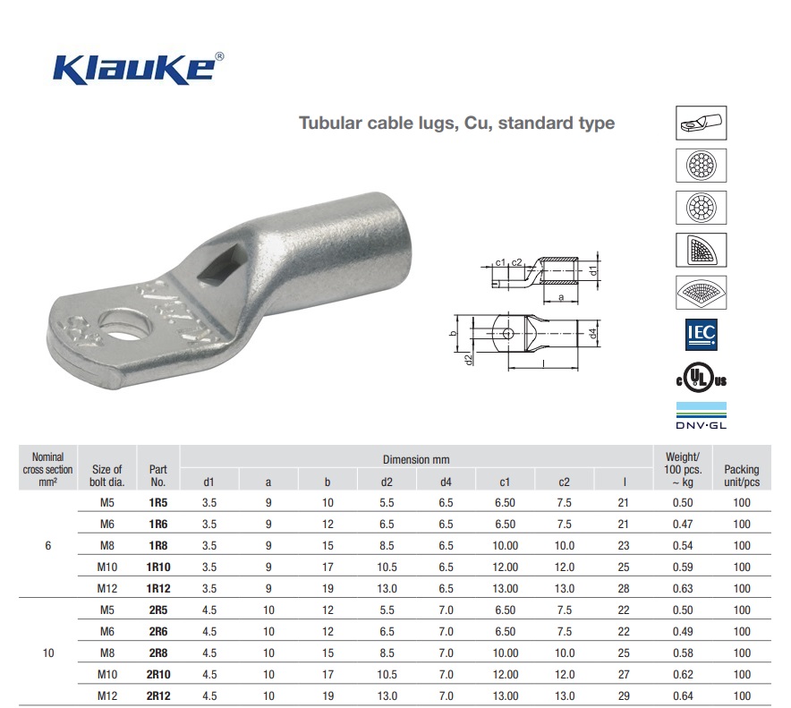 Kabelschoen standaard  150qmm 10R/12 MS | DKMTools - DKM Tools