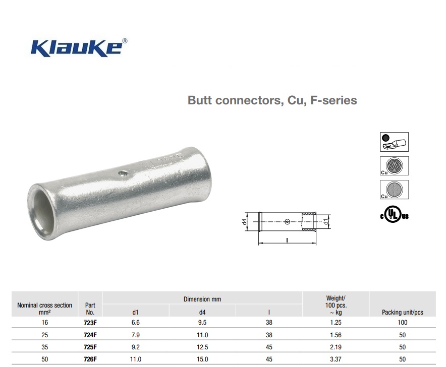 Verbinder voor fijnaderige kabel 723F