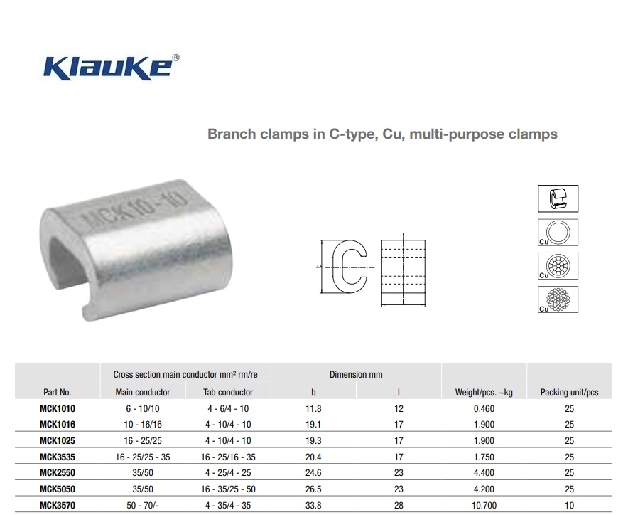 C-klem 10/10 qmm MCK10-10