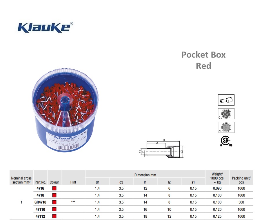 Adereindhuls Rood pocket doos GR4718DO