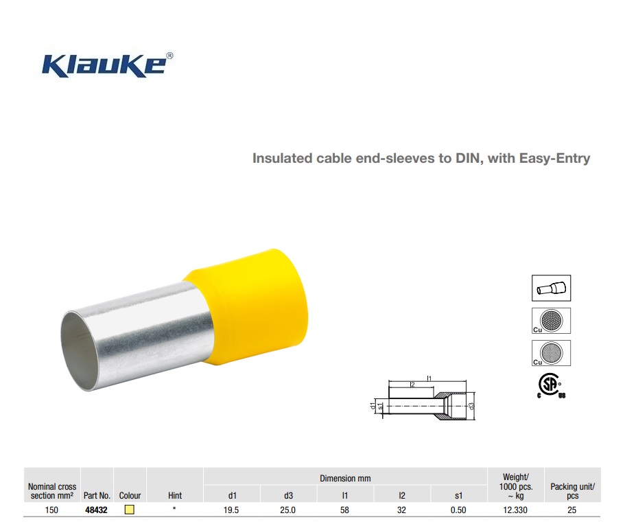 Adereindhuls Geel  1 qmm 171/GK | DKMTools - DKM Tools