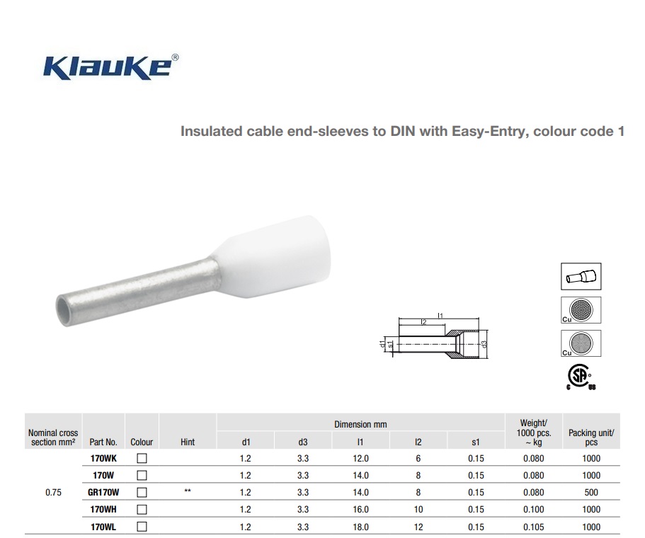 Adereindhuls Wit  0,50 qmm 169/6 | DKMTools - DKM Tools