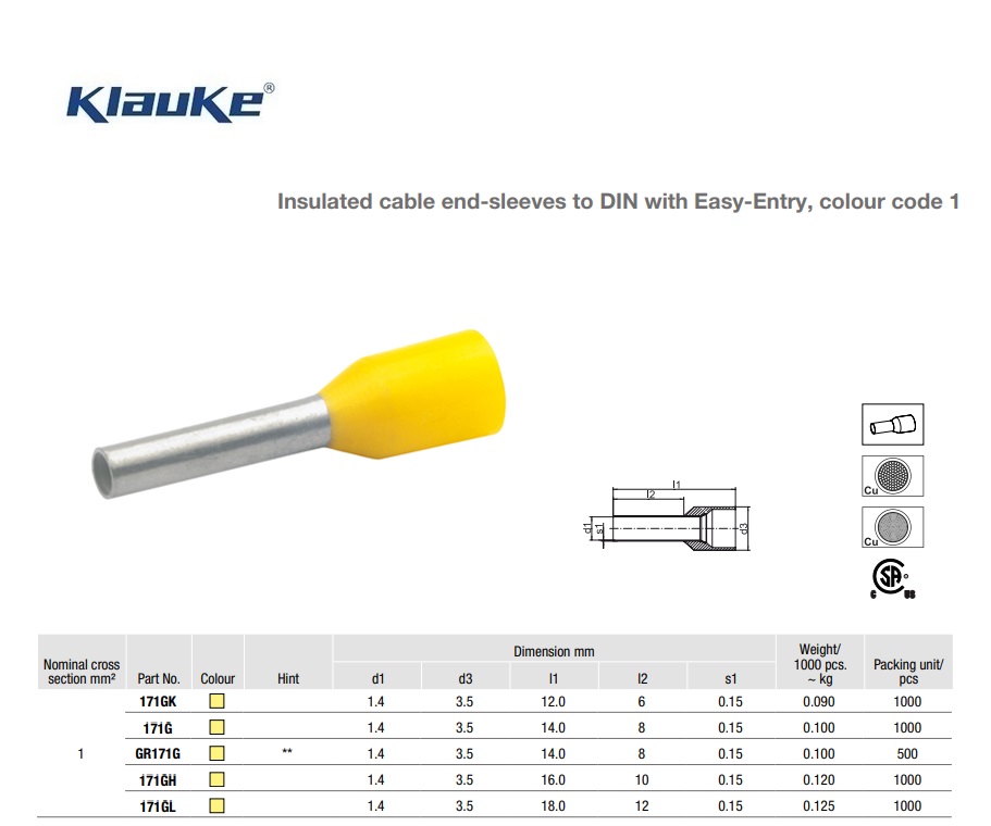Adereindhuls Geel  150 qmm 484/32 | DKMTools - DKM Tools