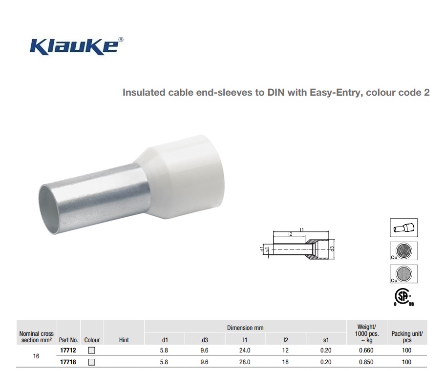 Adereindhuls Ivoor  10 qmm 176/EL | DKMTools - DKM Tools