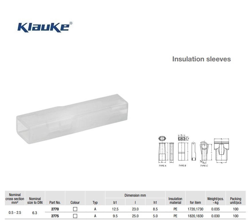 Isolatiehuls  2,5 qmm 2775 | DKMTools - DKM Tools
