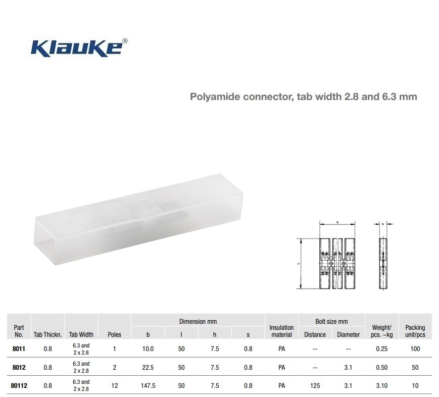 Steekverbinder polyamide 801/1