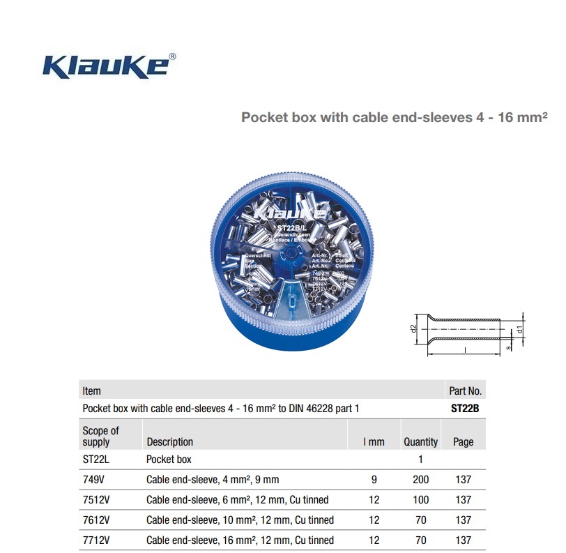 Strooidoos met adereindhulzen  0.25 - 1 mm²  ST23B | DKMTools - DKM Tools