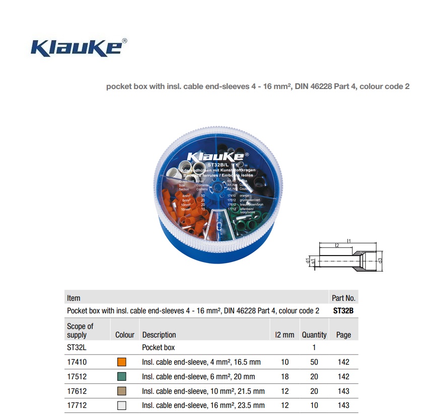 Strooidoos met geïsoleerde adereindhulzen  0.25 - 1 mm²  ST3B | DKMTools - DKM Tools