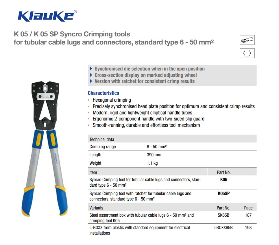 Perstang B 6- 50 qmm K 5K | DKMTools - DKM Tools