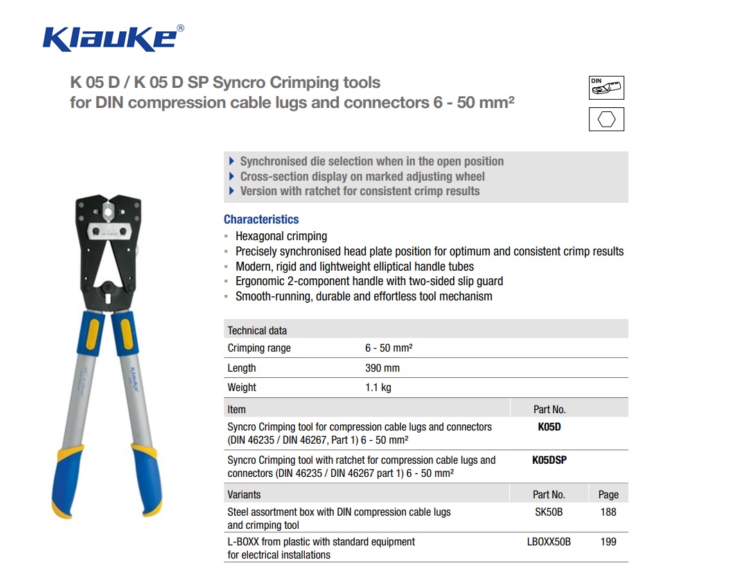 Perstang B 6- 50 qmm K 5K | DKMTools - DKM Tools