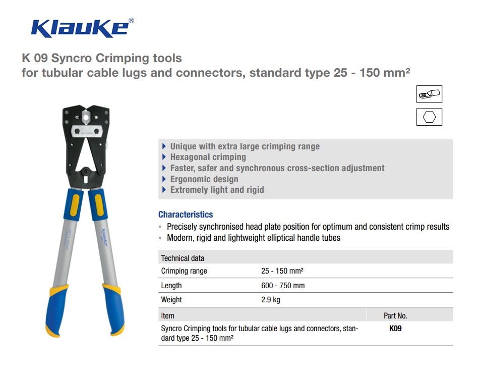 Perstang B 25- 150 qmm K 09 DZ | DKMTools - DKM Tools