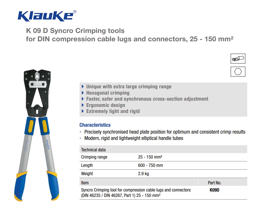 Perstang B 25- 150 qmm K 09Z | DKMTools - DKM Tools