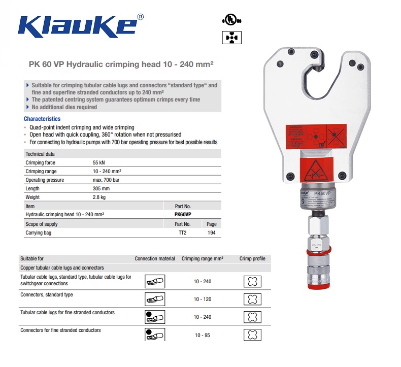 Hydraulische perskop PK 22 6-300mm2 | DKMTools - DKM Tools