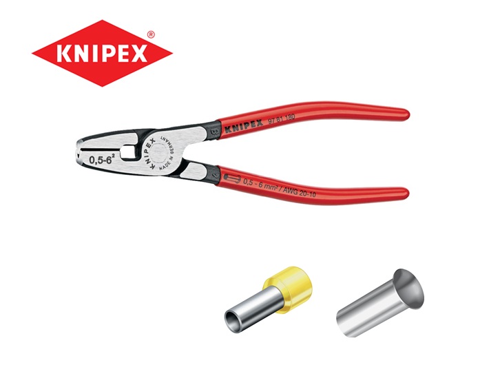 Knipex 97 81 180 Krimptang Adereindhulzen 180mm 0,5-6mm