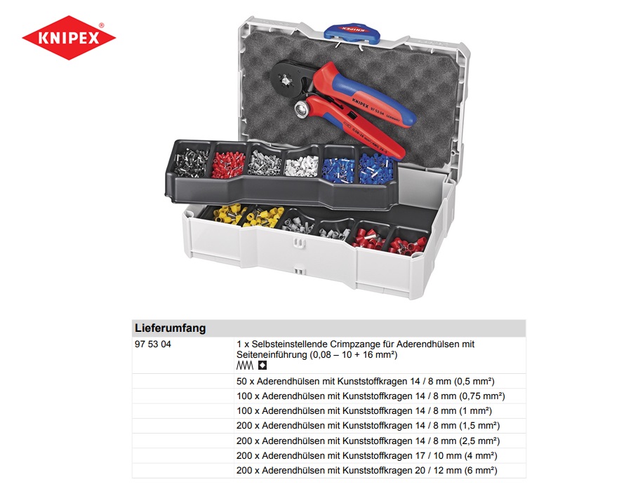 Knipex 97 90 09 Krimp-assortiment set 1251 delig