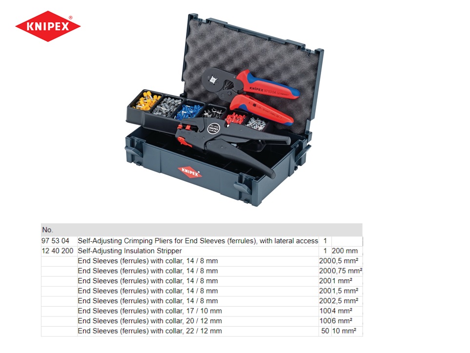 Knipex 97 90 10 Krimp-assortiment set 1252 delig