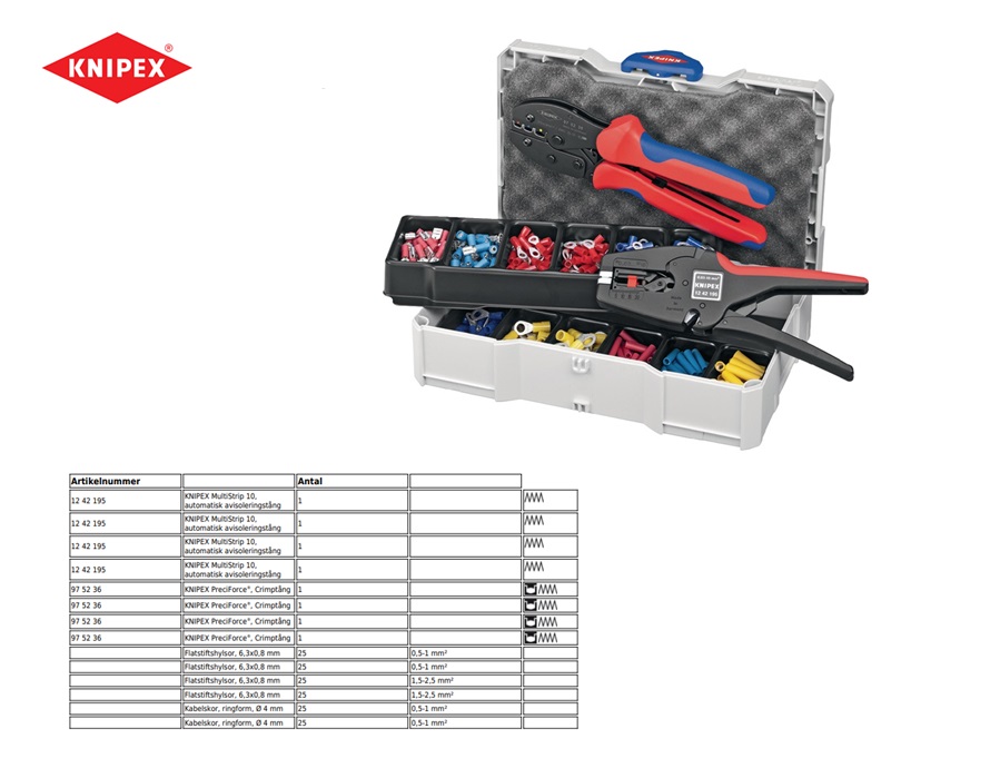 Knipex 97 90 22 Krimptangset 287-delig