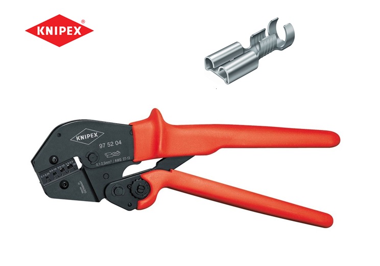 Knipex 97 52 04 Krimptang 250 mm 0,1 - 2,5 (AWG 27 - 13) mm²