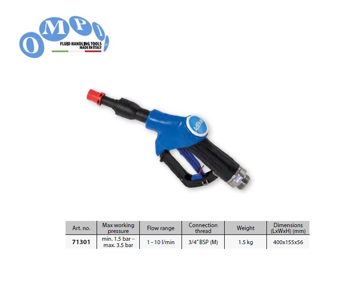Automatische afgiftepistool AdBlue  PTG 19 35 lt/min - 8 bar | DKMTools - DKM Tools