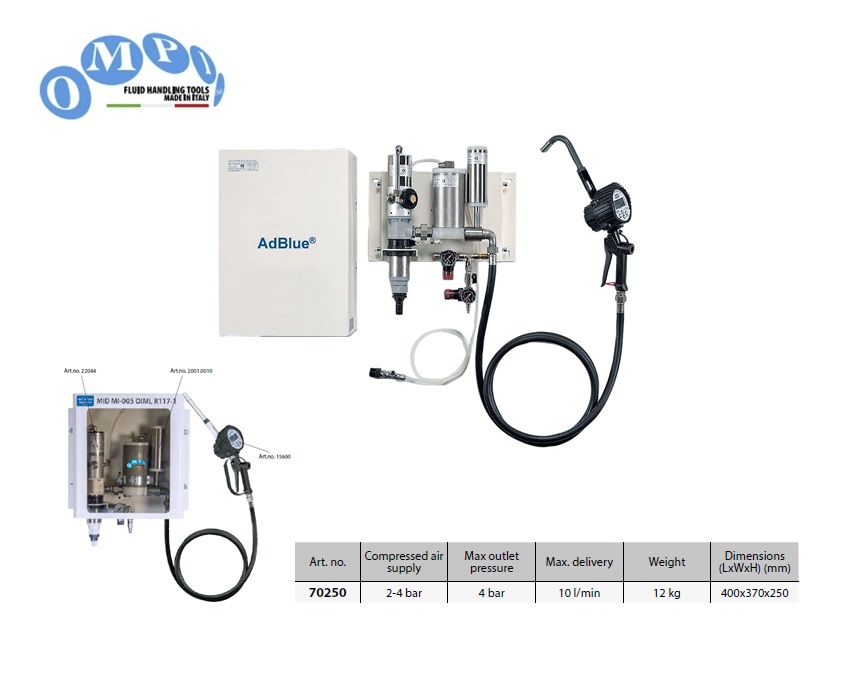 Luchtaangedreven AdBlue Pompset met MID MI-005