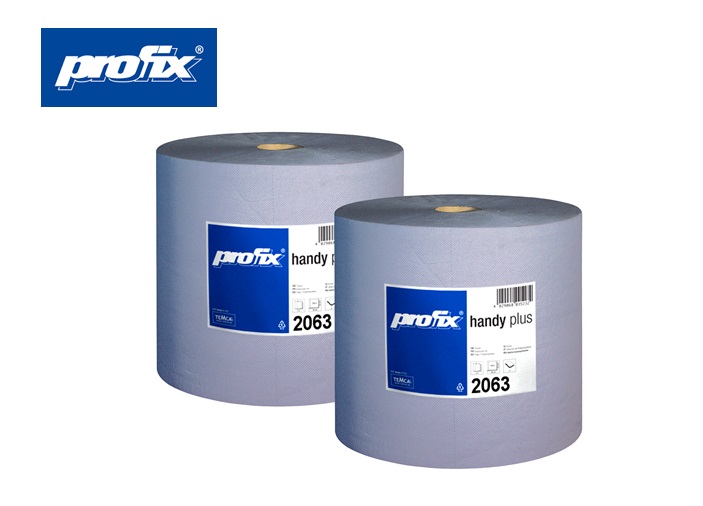 Poetsdoek profix handy plus 380x360mm blauw, 2lagig 500 doeken/rol