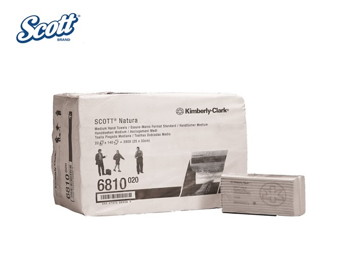 Scott 6810 papieren handdoek Natura C-gevouwen Wit, 250 x 230 20x140 doeken per pak