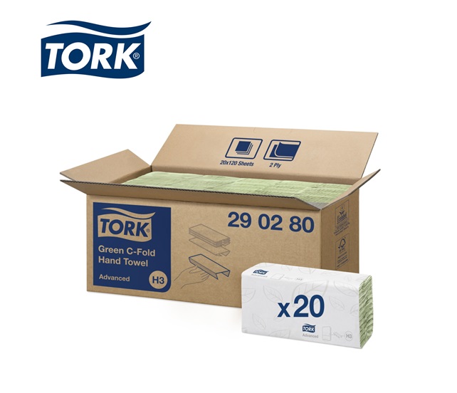 Tork C-vouw Advanced H3 - Papieren doekje 310x250mm 2400 doekjes/VE | DKMTools - DKM Tools