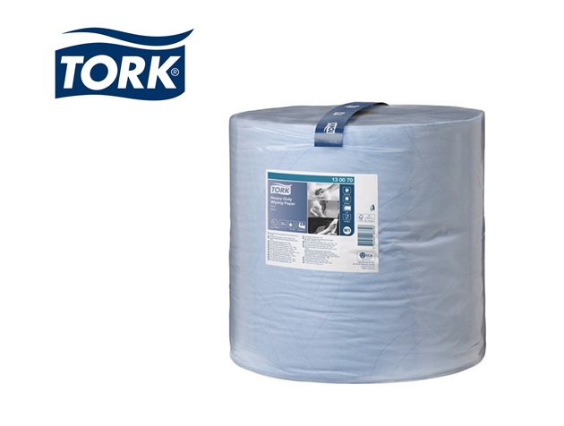 Poetsdoek Tork Advanced 430 blauw 2-laags l340xb370mm 1000afscheur 1RL/VE