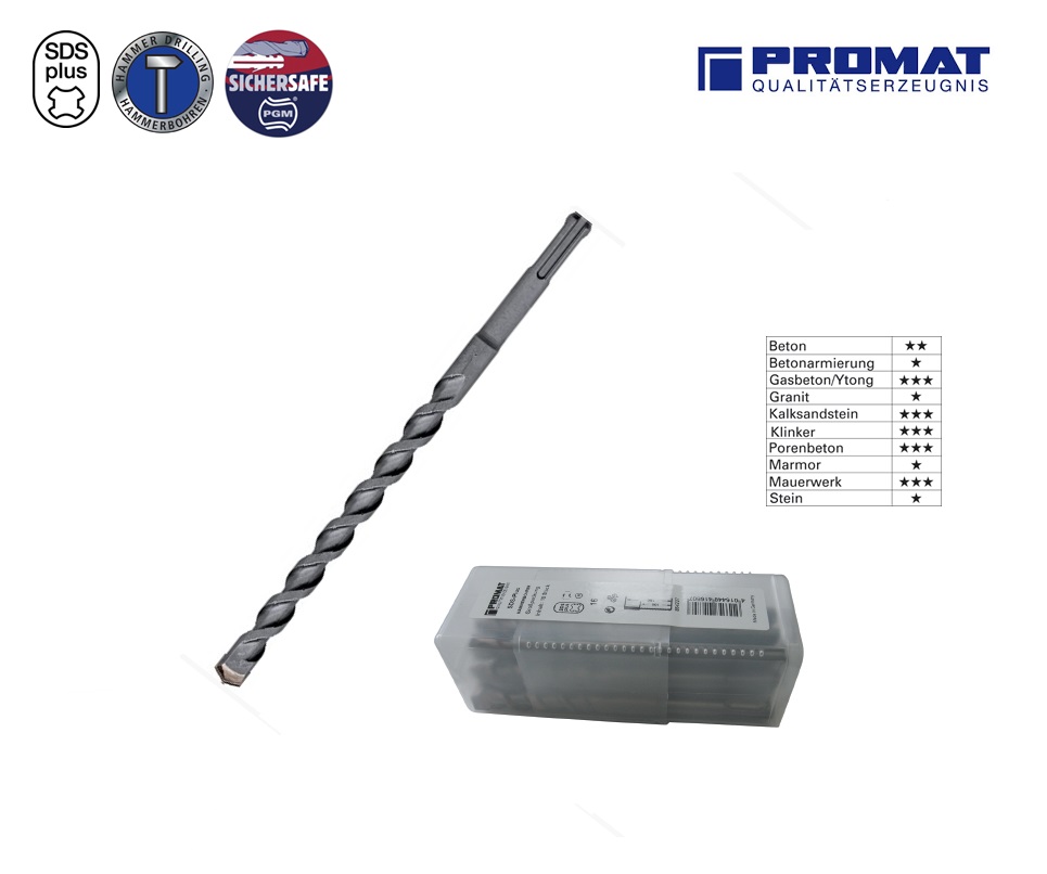 Betonboor SDS-Plus 6x110 mm Groot verpakking