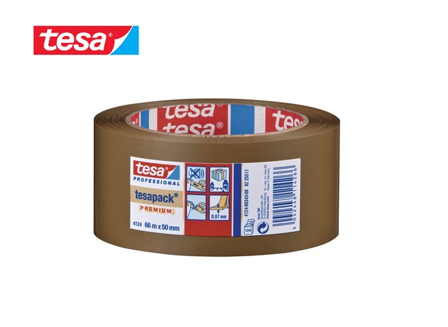 Tesa 4124 Verpakkingsplakband PP 66m x 50mm tesapack transparant | DKMTools - DKM Tools