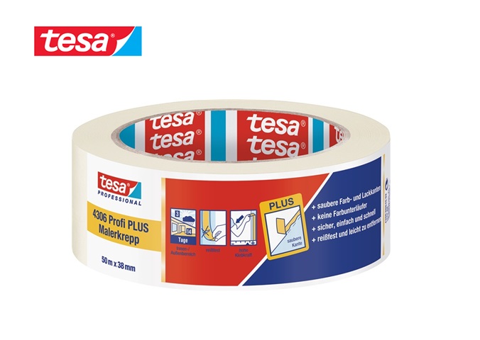 Tesa 4306 Profi Plu Afplaktape papier 50m x 30mm | DKMTools - DKM Tools