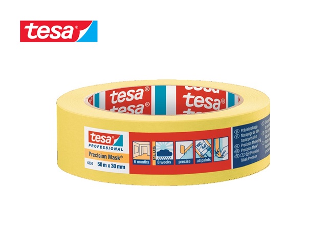 Tesa 4334 Precisie Afplaktape 50m x 30mm