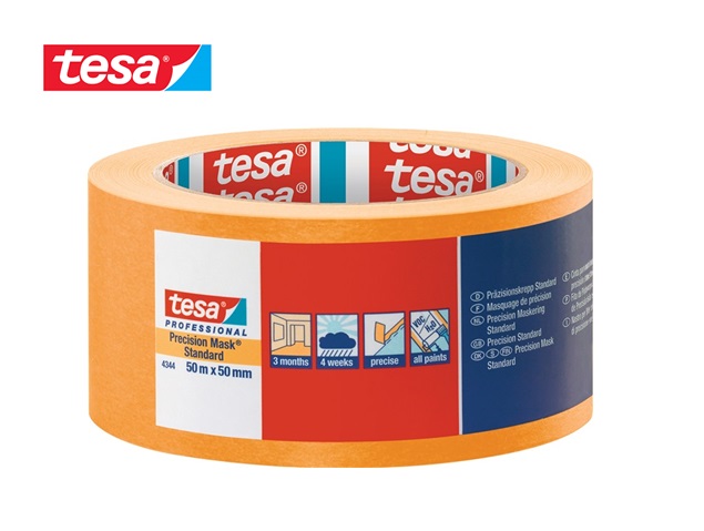 Tesa 4344 Afplaktape Oranje 50mmx50mtr