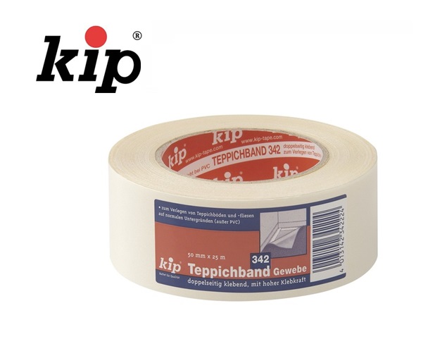 Kip 342 Tapijttape 25m x 50mm dubbelzijdig klevend