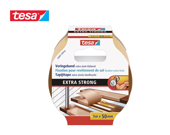 Tesa 5681 Tapijttape 5m x 50mm dubbelzijdig klevend | DKMTools - DKM Tools