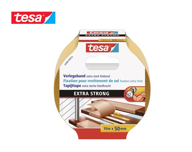 Tesa 5686 Tapijttape 10m x 50mm dubbelzijdig klevend