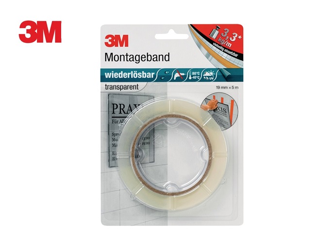 3M 4658F Dubbelzijdige tape 19mm x 5mtr