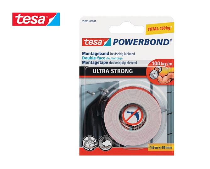 Tesa 55791 Montagetape 1,5mx19mm Powerbond