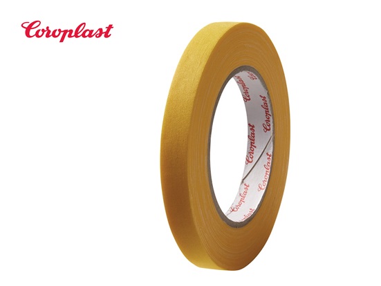 Coroplast 800 Textielversterkte tape geel 15mm x25m 0,28mm
