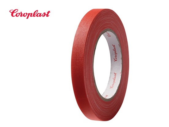 Coroplast 800 Textielversterkte tape rood 15mm x25m 0,28mm