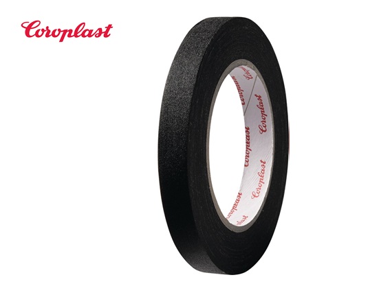 Coroplast 800 Textielversterkte tape zwart 19mm x25m 0,28mm
