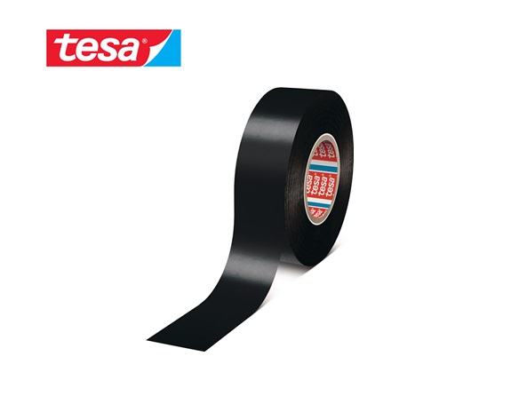 Tesa 4163 Soft PVC tape 33m x 19mm zwart soft-pvc rol
