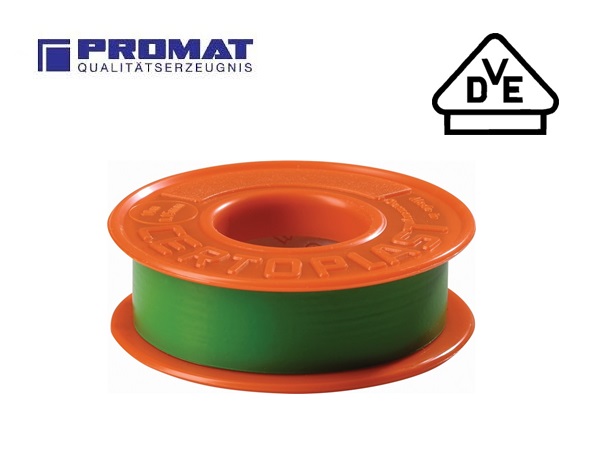 Elektro-isolatieband groen-geel 10mtr x 15mm VDE | DKMTools - DKM Tools