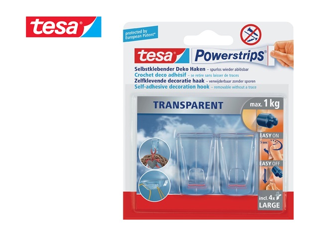 Tesa 58813 Haken Large ovaal 45x28mm