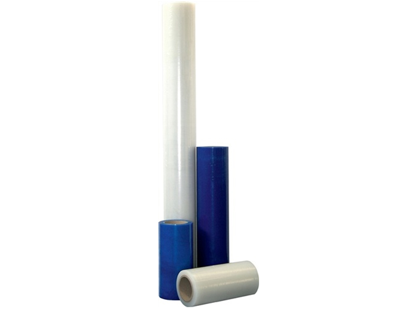 Beschermfolie v. glas 100m x500mm blauw-transparant