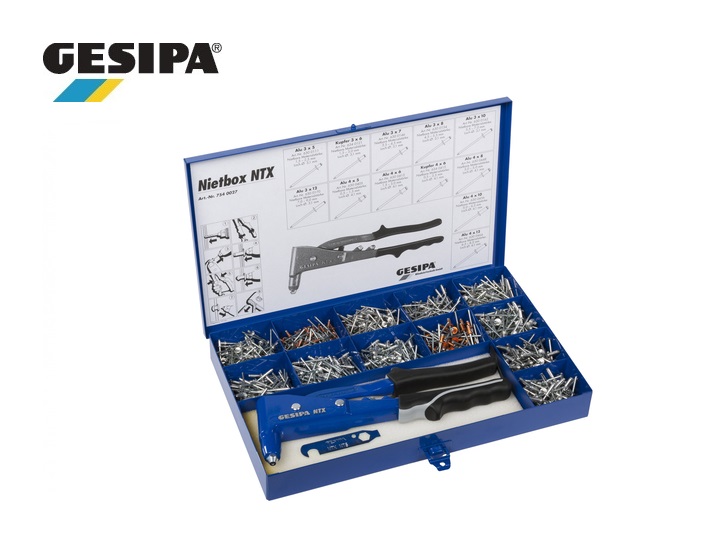 Gesipa Popnagelassortiment Nietbox NTX 2,4-5mm 942 delig