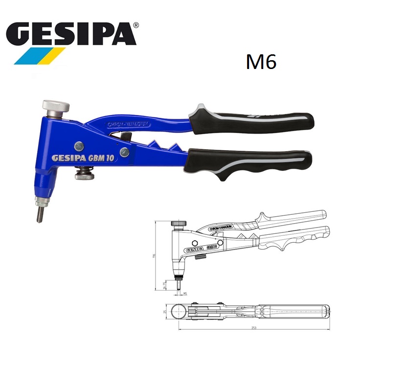 Gesipa GBM 10 Blindklinkmoerentang M5 | DKMTools - DKM Tools