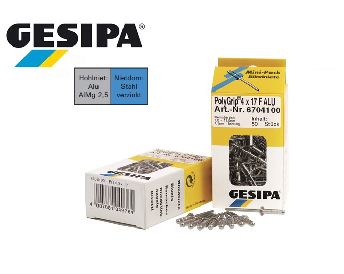 Gesipa PolyGrip multigrip Mini pack koper-brons 4x10mm 4.5 - 6.5mm | DKMTools - DKM Tools