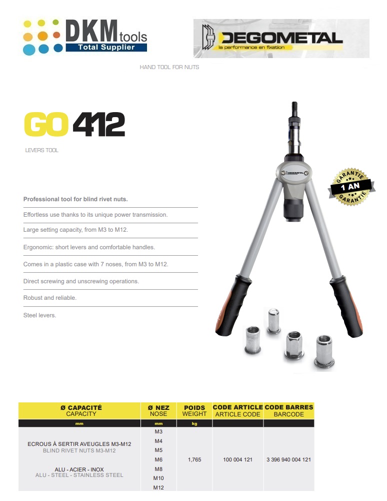 GO 412 lever tool